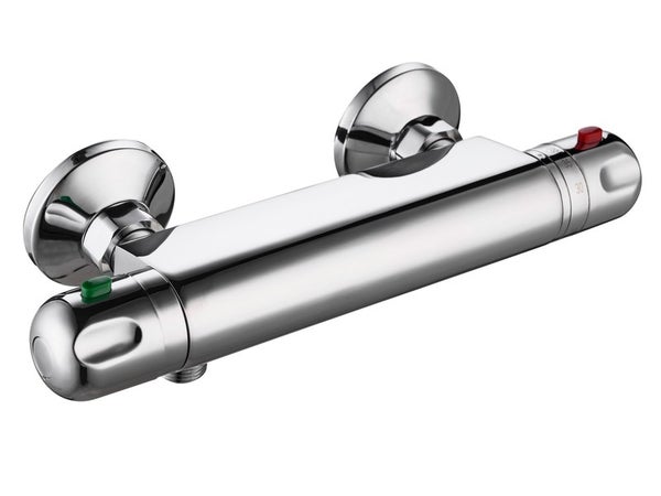 Mitigeur thermostatique douche chrome chrome, SENSEA Hilir