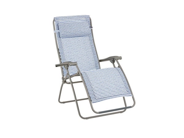 Relax de jardin LAFUMA MOBILIER Relax clip mat coton en acier bleu / multicouleu