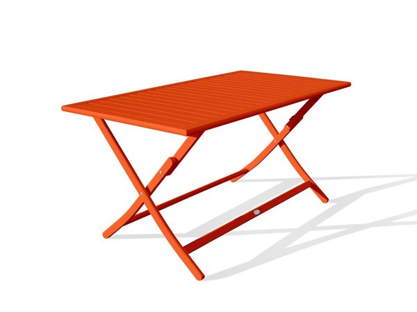 Table de jardin DCB GARDEN Marius rectangulaire orange / cuivre 4 personnes