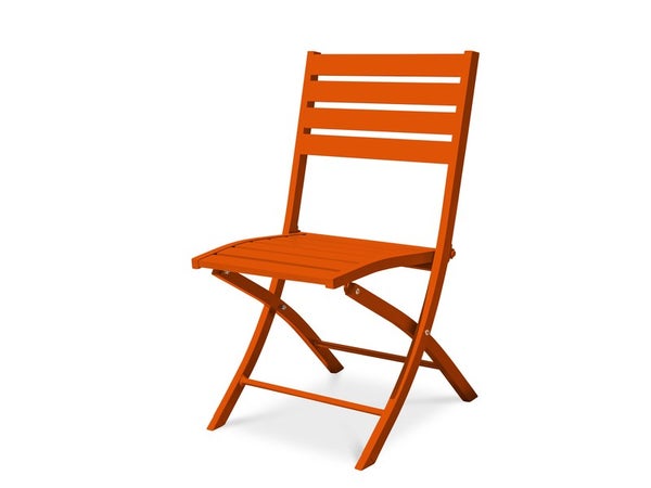Chaise pliante de jardin en aluminium Marius orange