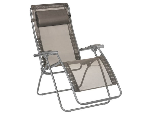 Relax de jardin LAFUMA MOBILIER Relax clip batyline en acier marron