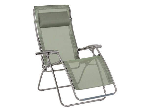 Relax de jardin LAFUMA MOBILIER Relax clip batyline en acier vert