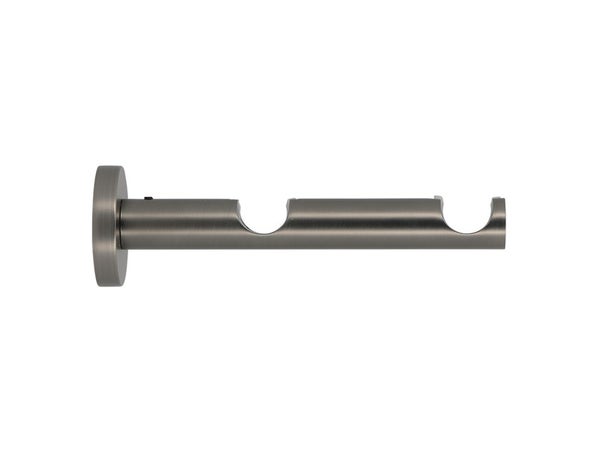 1 support mural double tringle à rideau Gun, 20 mm titane foncé MOBOIS
