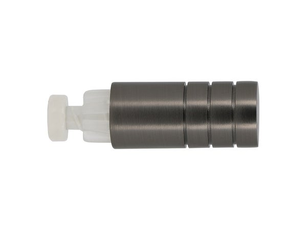 Lot de 2 embouts Gun, gris foncé, pour tringle à rideau Diam.28 mm MOBOIS