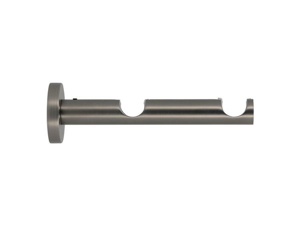 1 support mural double tringle à rideau Gun, 28 mm titane foncé MOBOIS