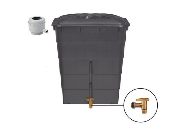 Cuve rectangulaire GARANTIA + collecteur éco gris, 300 litres