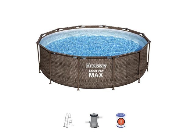 Piscine hors-sol tubulaire Steel Pro Max BESTWAY, Diam.3.66 x H.1 m
