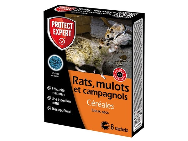 Céréales antirats et souris, PROTECT EXPERT, 150g