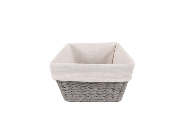 Panier H.12.5 x l.27.5 x P.12.5 cm, papier tresse