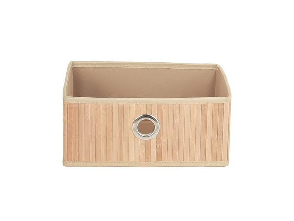 Boîte rectangulaire Natural bambou SENSEA, H.13 x l.30 x P.13 cm