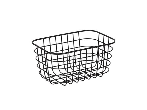 Panier de rangement en inox Metal, SENSEA, H.13 x l.25 x P.17.2 cm inox noir