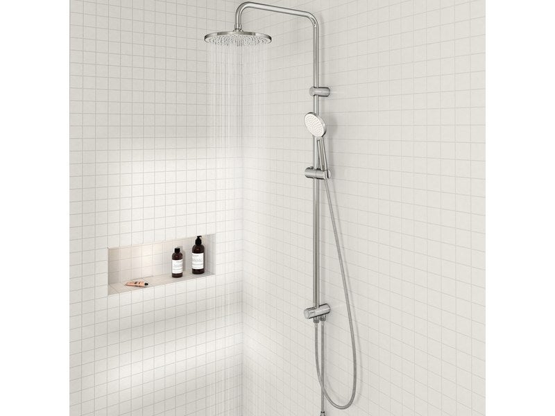 Colonne de douche et bain sans robinetterie,chome, SENSEA Essential