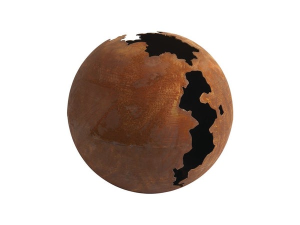 Sphère métal effet rouille Diam.50 cm