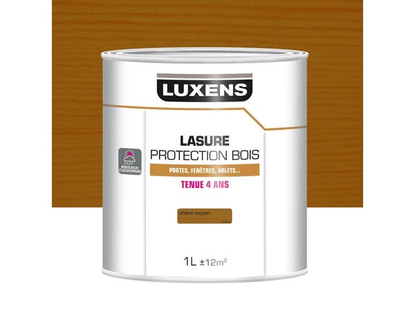 Lasure LUXENS , 4 ans chêne moyen satiné 1 l