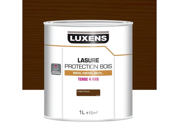 Lasure LUXENS , 4 ans chêne foncé satiné 1 l