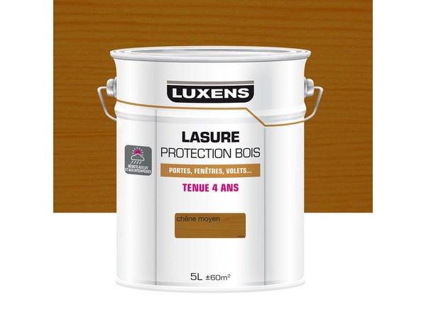 Lasure LUXENS , 4 ans chêne moyen satiné 5 l