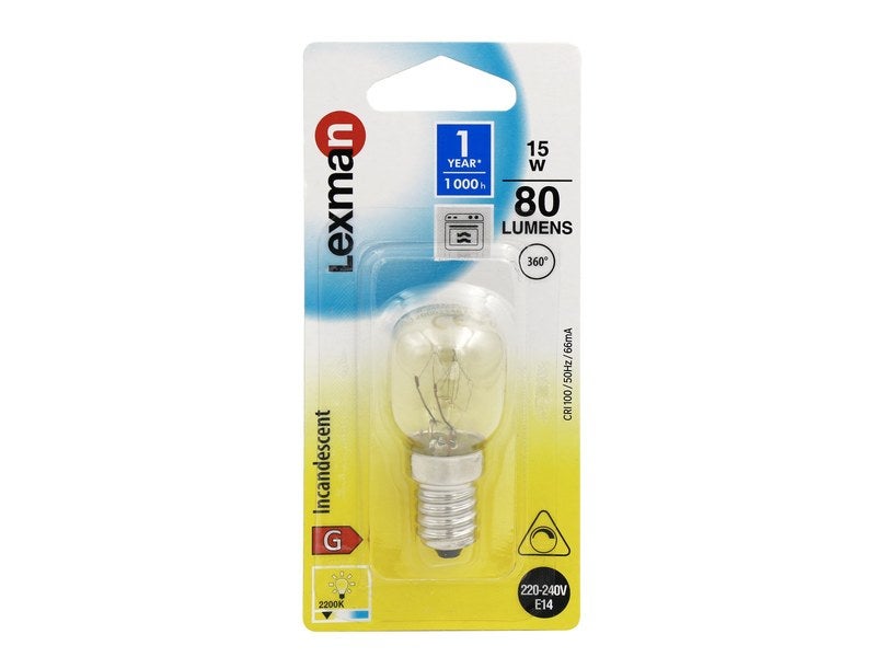 Les produits   Eclairage - Ampoule Tube Frigo/Congélateur 15W -  E14
