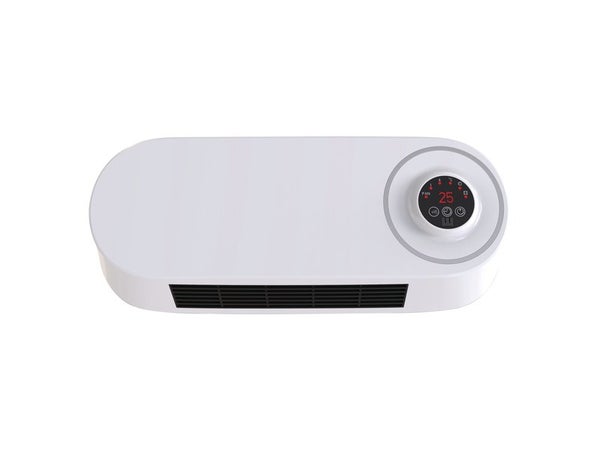 Radiateur soufflant salle de bain fixe électrique EQUATION Clear, 2000 W