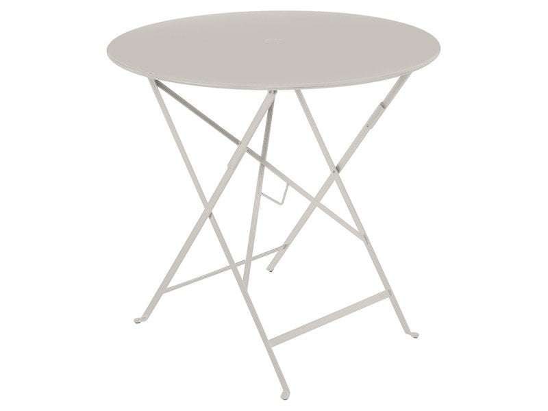 Table de jardin ronde, FERMOB Bistro, 4 personnes, gris/argent