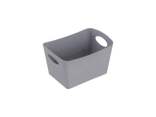 Bac de rangement box recyclé S plastique granit H. 11 x l. 13 cm