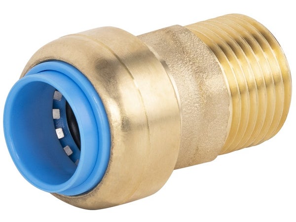 Raccord droit male 15 x 21 mm diam. 12 mm laiton