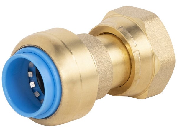 Raccord droit ecrou libre femelle 15 x 21 mm diam. 12 mm laiton