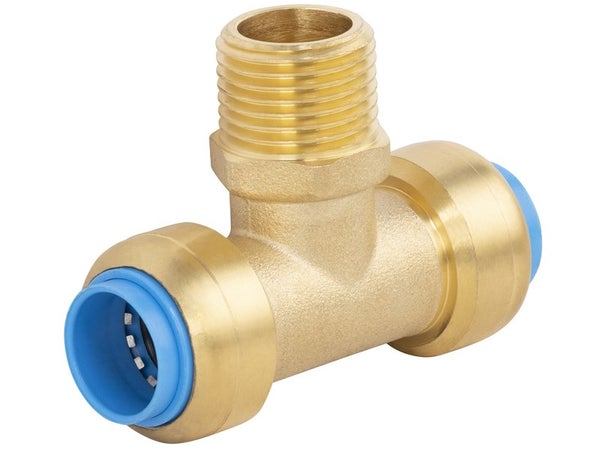 Te automatique laiton M 15 x 21 pour pour tube en cuivre / pour tube en per