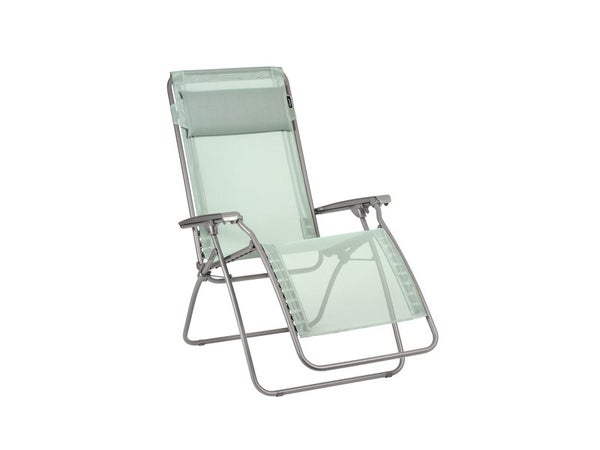 Relax de jardin en acier R clip LAFUMA MOBILIER Batyline, vert tilleul