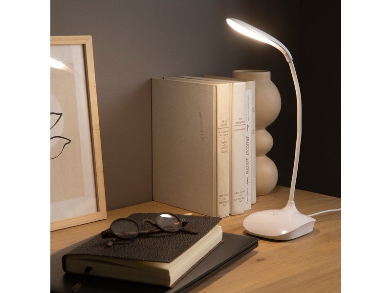 Lampe de bureau à pince, design noir, INSPIRE 420 lm Gao