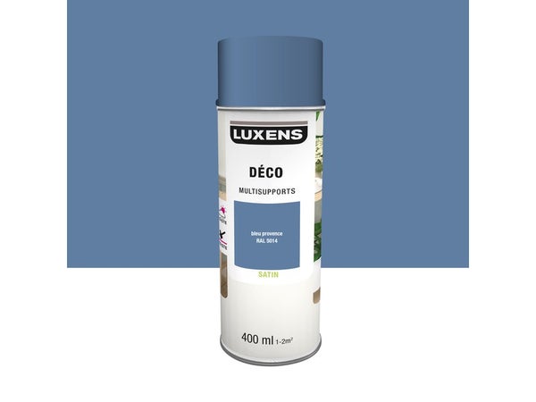 Peinture aérosol Multisupports LUXENS bleu provence ral 5014 satiné 400 ml