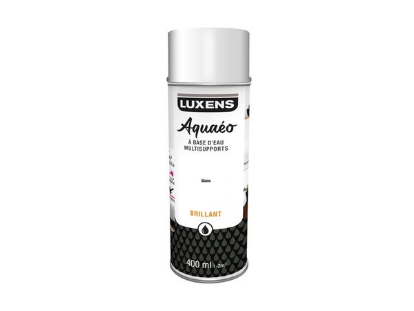 Peinture aérosol Aquaeo LUXENS blanc brillant 400 ml