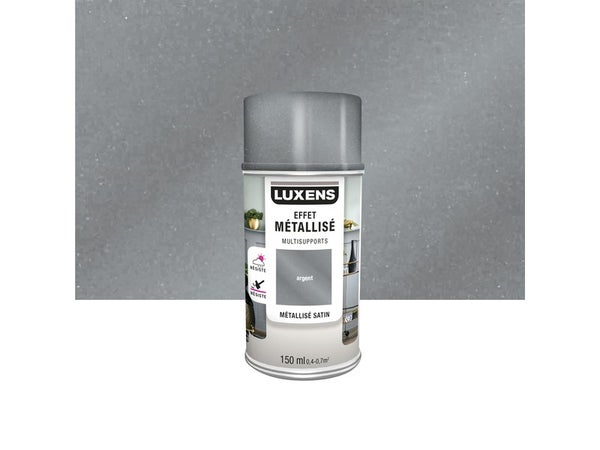 Bombe de peinture Multisupports LUXENS argent métallisé 150 ml