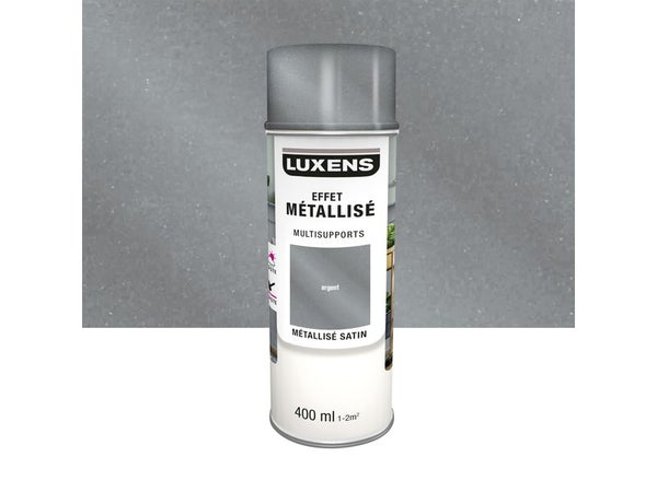 Bombe de peinture Multi-supports JULIEN effet gris métallisé 400 ml