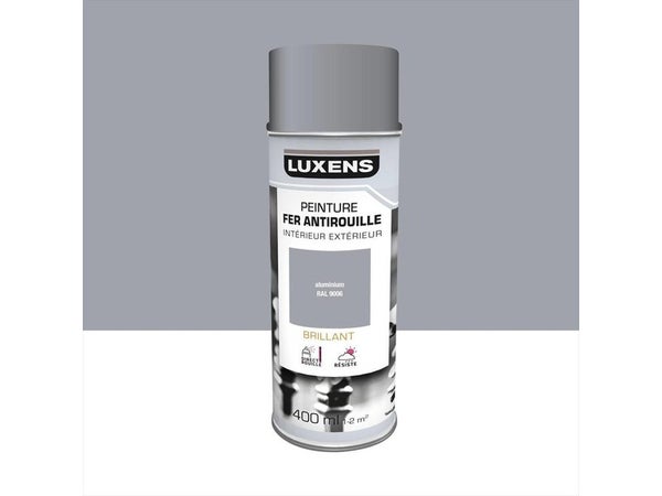 Peinture aérosol Fer antirouille LUXENS aluminium brillant 400 ml