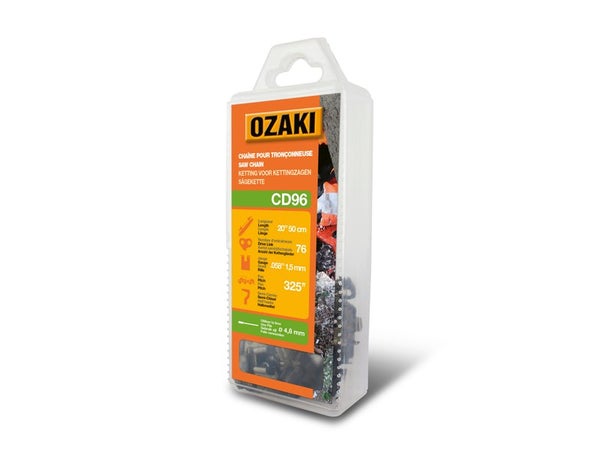 Chaîne de tronçonneuse, OZAKI 325" 058 (1,5mm), 76 entraîneurs ( E76 )