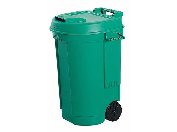 Poubelle de rue EDA 110 l sur 2 roues, vert