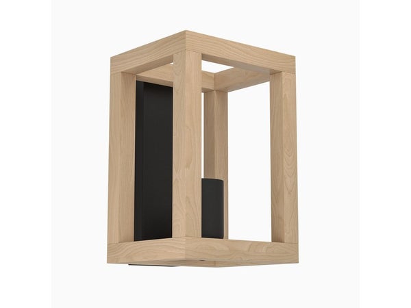 Applique ELGORT E27 H. 26 cm métal noir/bois INSPIRE