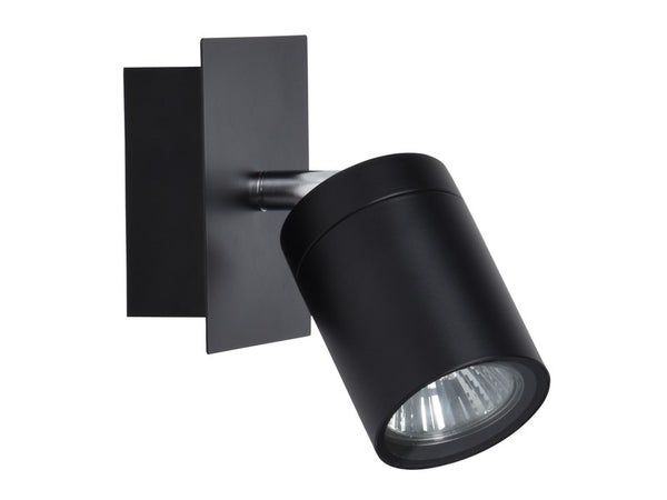 Spot patère, industriel, aluminium noir gu10, INSPIRE Mati