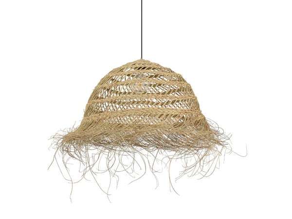 Suspension 1xE27 raphia naturel ALFA MAJORELLE diam. 59 cm
