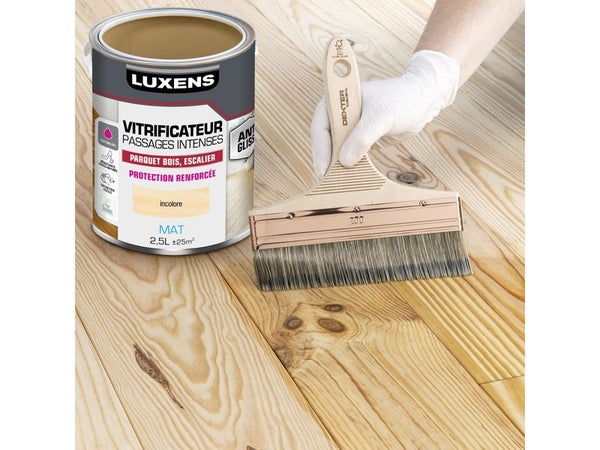 Vitrificateur parquet Passages intenses LUXENS, incolore mat, 6 l