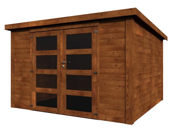Abri de jardin bois KUMA AXESS+ CONTACT Ep. 28 mm, 10.91 m²