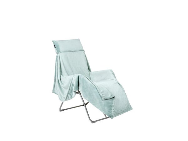 Plaid relax flocon LAFUMA MOBILIER, l.180 x H.150 cm, vert boréale