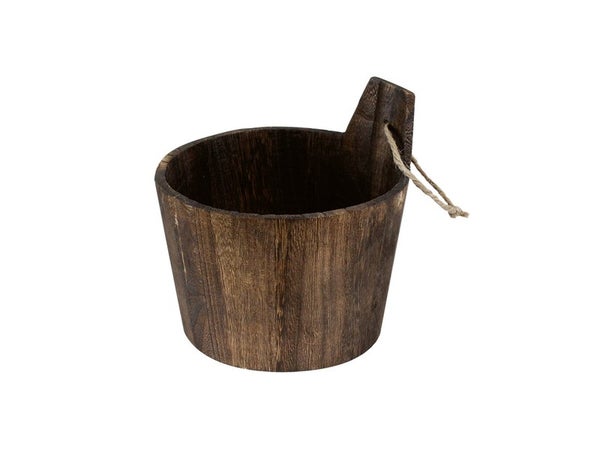 Panier H.16.5 x l.16 bois marron, Oslo pin wenge
