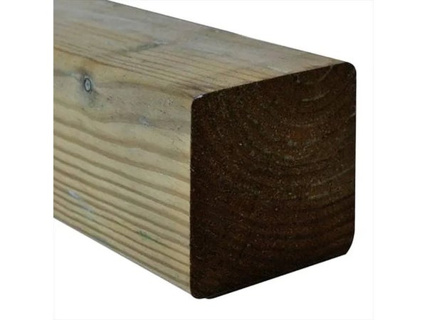 Poteau bois carré naturel Classe 4, l.7 x P.7 x H.240 cm