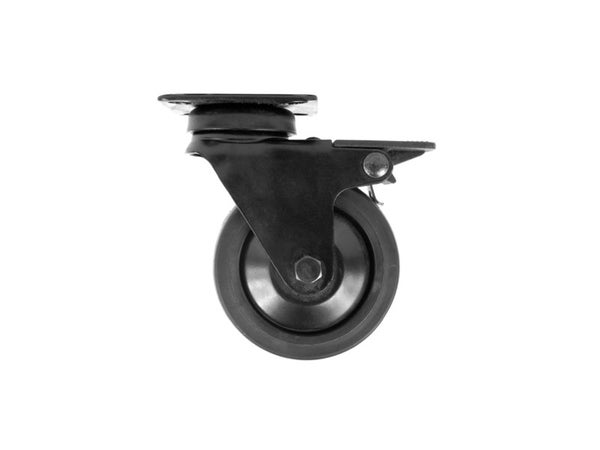 Roulette pivotante à blocage profilé aluminium – D100 – 110kg - elcom shop