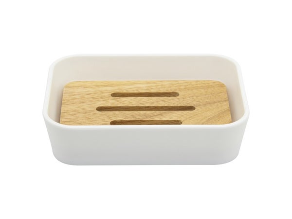 Porte-savon plastique SENSEA Scandi, blanc