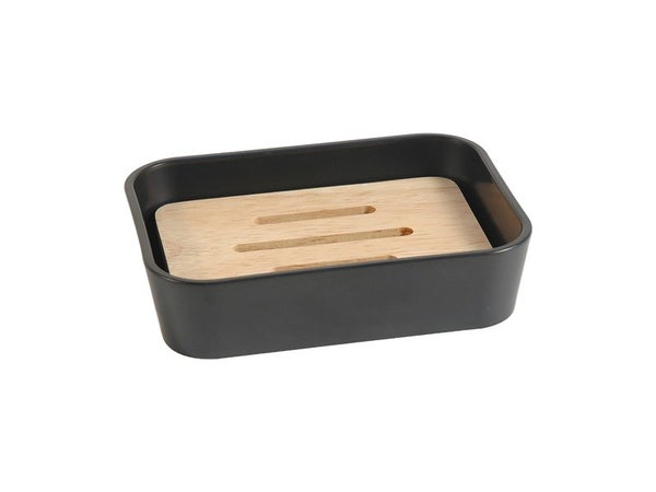 Porte-savon plastique SENSEA Scandi, noir