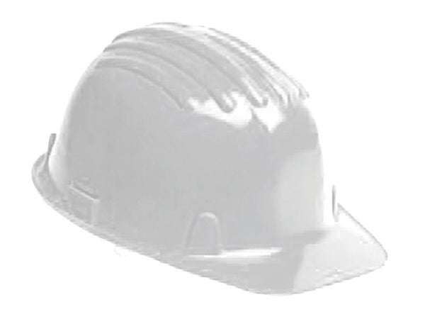Casque de chantier blanc avec jugulaire 6KGO400NSI