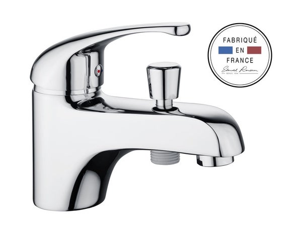 Mitigeur monotrou de baignoire chrome, EDOUARD ROUSSEAU Fira