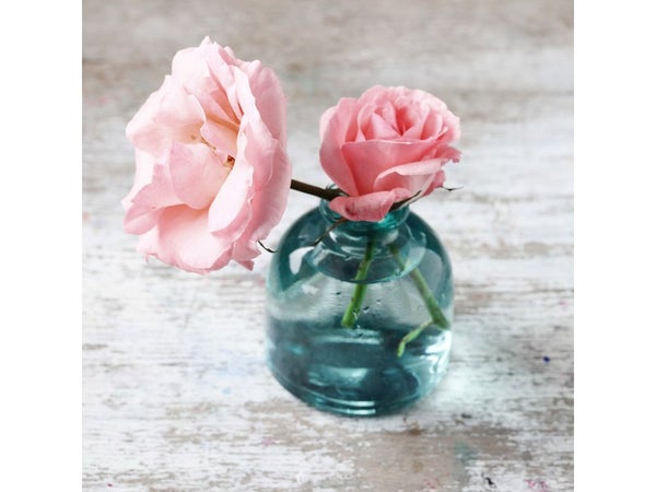 Toile imprimée Roses dans vase ARTIS l.30 x H.30 cm